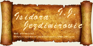 Isidora Jezdimirović vizit kartica